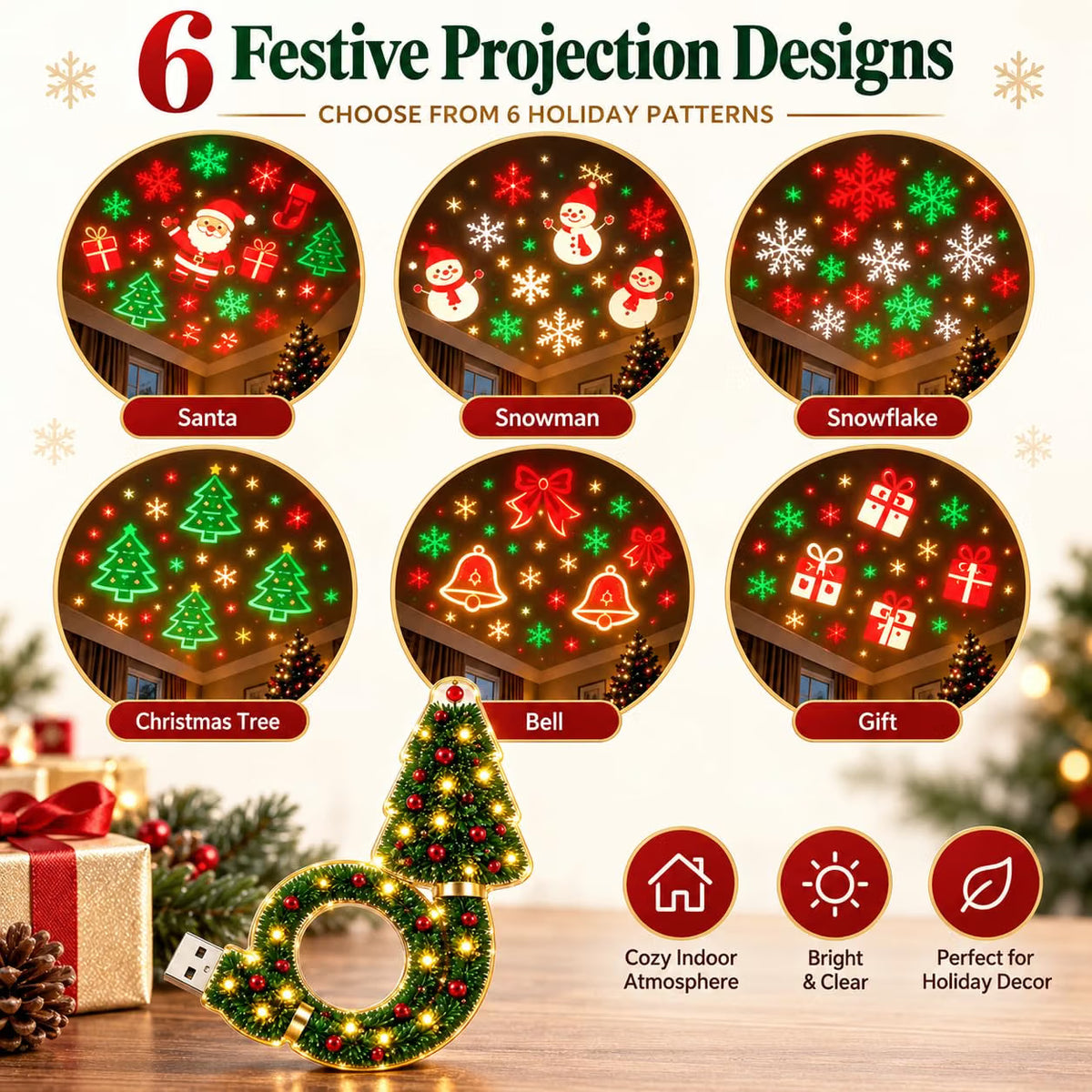 Christmas Ceiling Projector Lamp