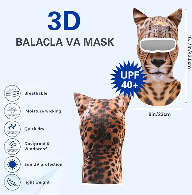 3D Animal Face Ski Mask - Warm Balaclava