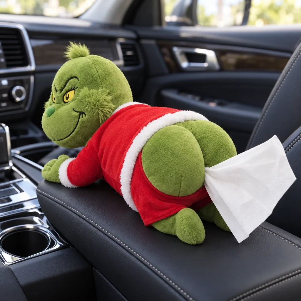 Grumpy Christmas Plush Tissue Holder
