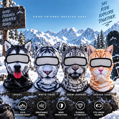 3D Animal Face Ski Mask - Warm Balaclava