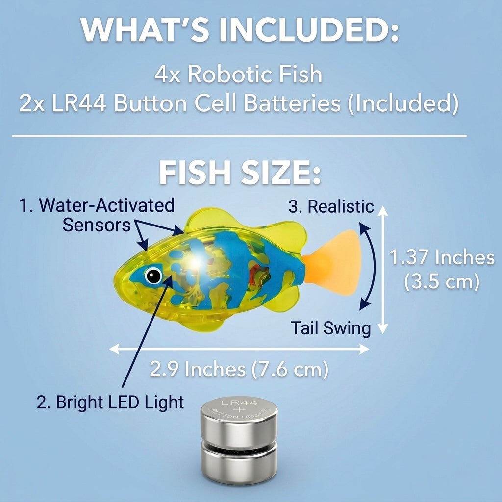 Avorvia GlowFish – LED Swimming Robot Fish (4-piece set)