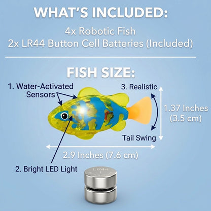 Avorvia GlowFish – LED Swimming Robot Fish (4-piece set)