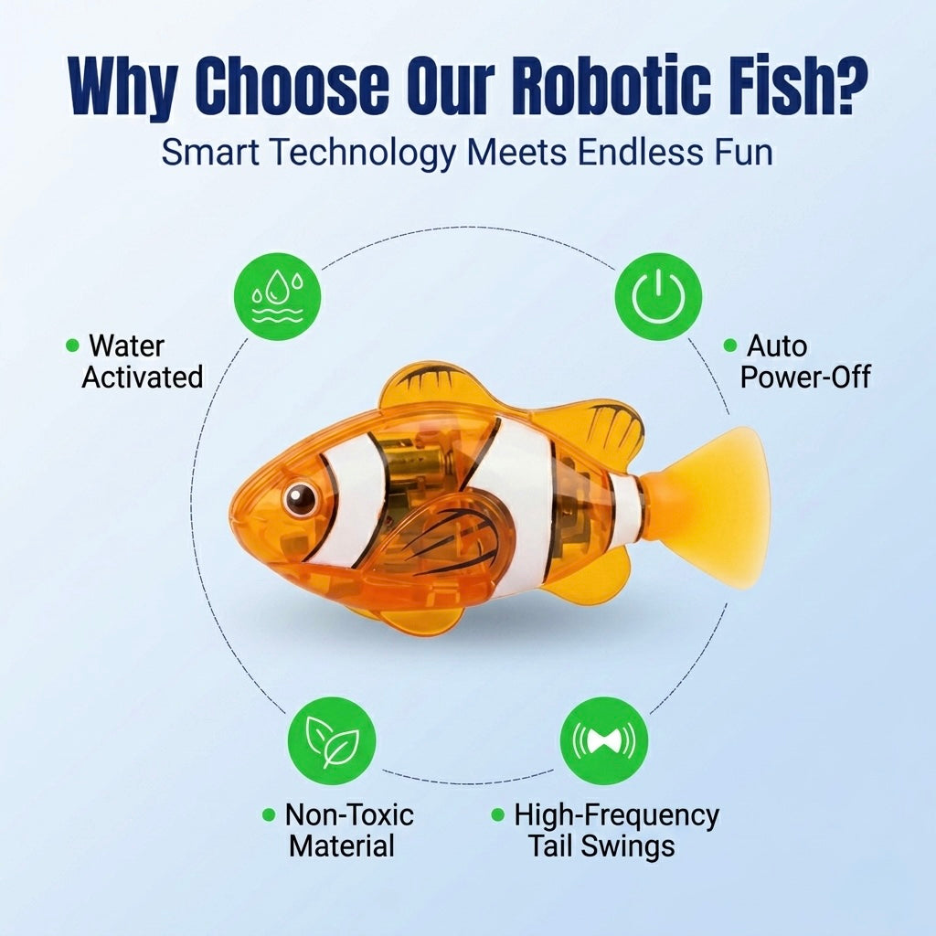 Avorvia GlowFish – LED Swimming Robot Fish (4-piece set)