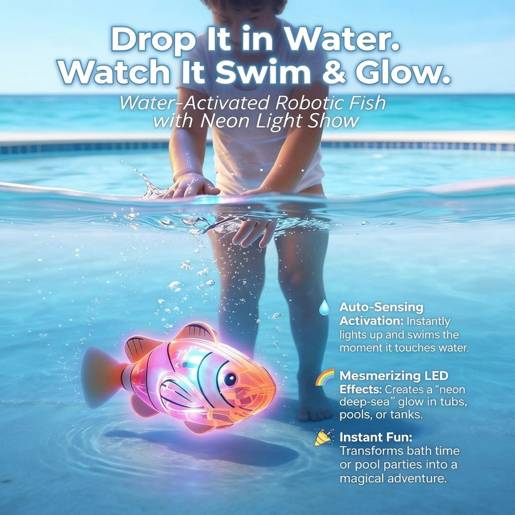 Avorvia GlowFish – LED Swimming Robot Fish (4-piece set)