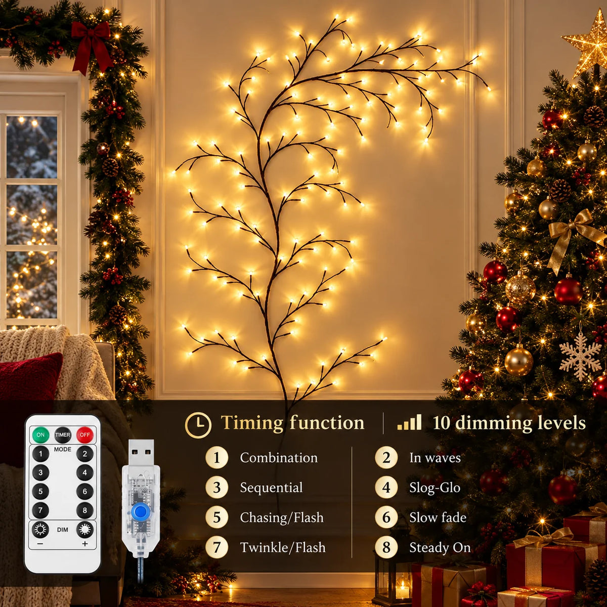 Avorvia™ LED Willow Vine Lights